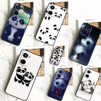 Милый мультяшный панда для Realme C55 C53 C67 GT Neo 5 6 9 10 11 12 Pro Plus C11 C25 C21Y C30 C31 C33 C35 C51 чехол Realme C21Y C25Y