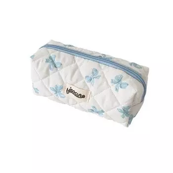 Милый мультяшный пенал с бантом-бабочкой Kawaii, креативная красивая сумка для ручек для детей, подарочные школьные канцелярские принадлежности синий