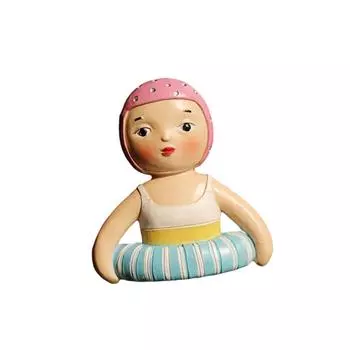 Милый мультяшный плавательный круг для девочек, двухцветный, по желанию, креативный дизайн, наклейки на холодильник из смолы, украшение для дома, подарок