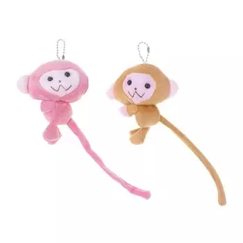 Милый мультяшный плюшевый брелок в виде обезьяны, плюшевое чучело, брелок для рюкзака, подвесная сумка, подвесное украшение, детские подарки на день рождения розовый