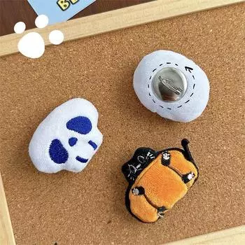 Милый мультяшный плюшевый череп тыква брошь для девочек одежда значки булавки рюкзаки подвеска украшение Хэллоуин аксессуары A3