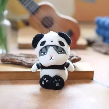 Милый мультяшный плюшевый котенок животное кросс-одежда головной убор кукла игрушки кулон брелок рюкзак украшения подарок as the picture