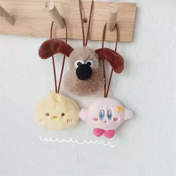 Милый мультяшный плюшевый кулон с изображением животного, брелок с набивным медведем и лягушкой, брелок с именем анти-потерянной метки, детская школьная сумка, кулон