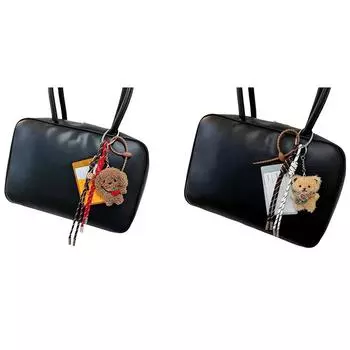 Милый мультяшный плюшевый медведь голова куклы брелок кулон для женщин девочек модный кавайный мобильный телефон сумка украшения аксессуары подарки