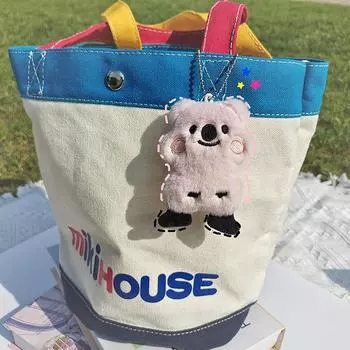 Милый мультяшный плюшевый медведь кукла брелок подвесные украшения модное украшение для сумки A1 хаки