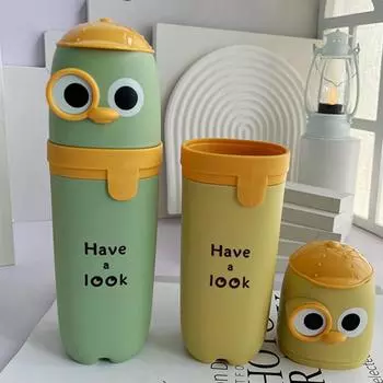 Милый мультяшный портативный герметичный компактный ящик для хранения зубных щеток и зубной пасты можно использовать для путешествий на открытом воздухе аксессуары для ванной комнаты