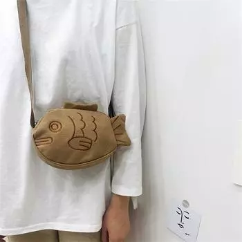 Милый мультяшный японский модный рюкзак Тайяки, женская сумка, сумка через плечо, кошелек для монет, женская сумка через плечо коричневый
