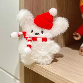 Милый мультяшный рождественский плюшевый кот кролик брелок кавайный мягкий кукольный брелок для ключей от машины рюкзак кулон украшение подарки A1