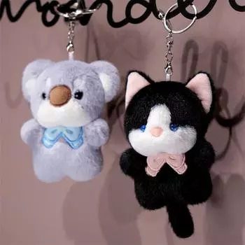 Милый мультяшный щенок кукла брелки милый кулон брелок для женщин девочек кавайный рюкзак украшения аксессуары подарки