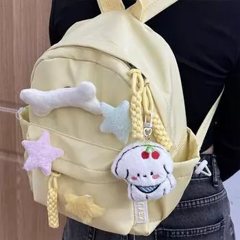 Милый мультяшный щенок плюшевый брелок милая мягкая кукла брелок автомобильный держатель для ключей сумка подвеска для ключей подвесное украшение пара подарки A3