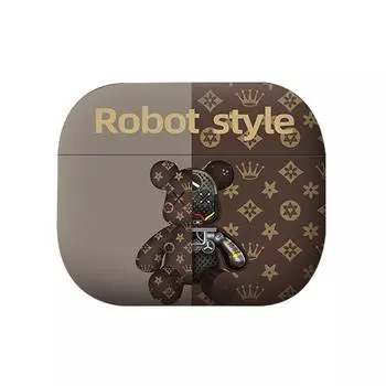 Милый мультяшный силиконовый чехол для наушников Apple Airpods 3, коричневый