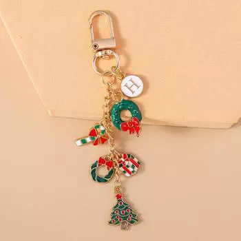 Милый мультяшный снеговик Санта-Клаус брелок рождественский брелок для ключей для женщин девочек сумочки подвески украшения сумки аксессуары подарки
