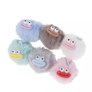 Милый мультяшный сосисочный рот волос мяч брелок плюшевый смешной мини большой рот кукла кулон брелок рюкзак сумка автомобиль кулон кофейный