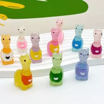 Милый мультяшный светящийся альпака микро-пейзаж орнамент креативная миниатюрная статуэтка сделай сам украшение для дома настольный маленький орнамент