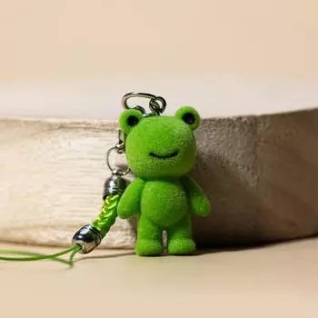 Милый мультяшный телефон-шнурок в виде лягушки, цепочка для телефона-лягушки, брелок для ключей, симпатичное животное, брелок, украшение для рюкзака, подарки для пары