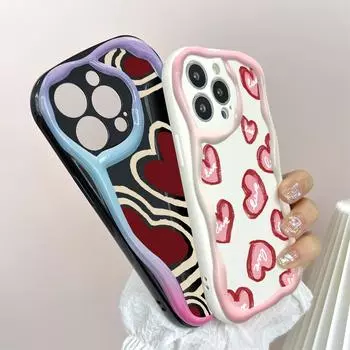 Милый мультяшный узор, кремовая текстура, мягкий силиконовый чехол с волнистыми краями, чехол для телефона для Huawei Honor Infinix Tecno iPhone Honor 20 белый