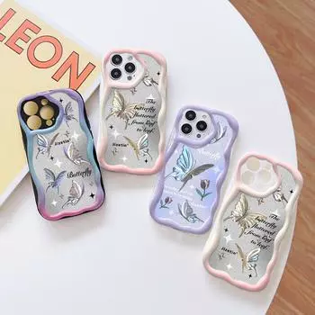 Милый мультяшный узор, кремовая текстура, мягкий силиконовый чехол с волнистыми краями, чехол для телефона для OPPO Reno Realme OPPO A15 белый