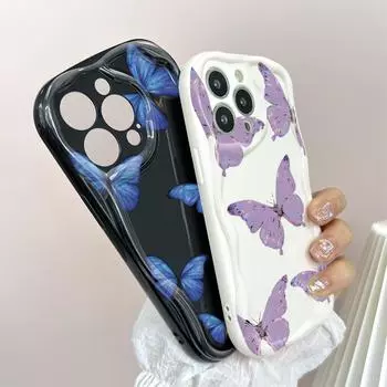 Милый мультяшный узор, кремовая текстура, мягкий силиконовый чехол с волнистыми краями, чехол для телефона для Huawei Honor Infinix Tecno iPhone Honor 20 белый