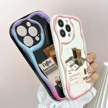 Милый мультяшный узор, кремовая текстура, мягкий силиконовый чехол с волнистыми краями, чехол для телефона для Huawei Honor Infinix Tecno iPhone Honor 20 белый