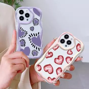 Милый мультяшный узор, кремовая текстура, мягкий силиконовый чехол с волнистыми краями, чехол для телефона Xiaomi Redmi Redmi 10 белый