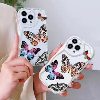 Милый мультяшный узор, кремовая текстура, мягкий силиконовый чехол с волнистыми краями, чехол для телефона Xiaomi Redmi Redmi 10 белый