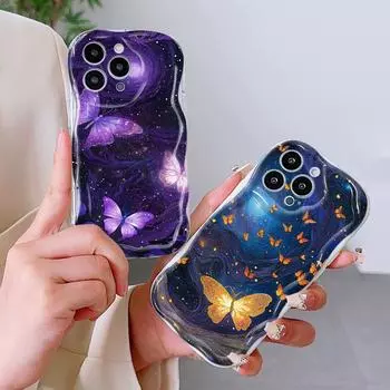 Милый мультяшный узор, кремовая текстура, мягкий силиконовый чехол с волнистыми краями, чехол для телефона Xiaomi Redmi Redmi Note 11S 5G белый