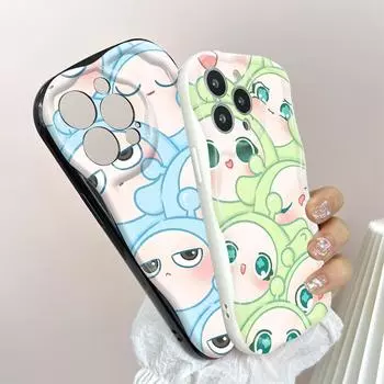 Милый мультяшный узор, кремовая текстура, мягкий силиконовый чехол с волнистыми краями, чехол для телефона для Huawei Honor Infinix Tecno iPhone Honor 20 белый