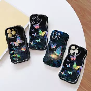 Милый мультяшный узор, кремовая текстура, мягкий силиконовый чехол с волнистыми краями, чехол для телефона для OPPO Reno Realme Realme C1 прозрачный