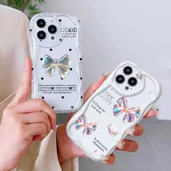 Милый мультяшный узор, кремовая текстура, мягкий силиконовый чехол с волнистыми краями, чехол для телефона Xiaomi Redmi Xiaomi Poco F6 белый