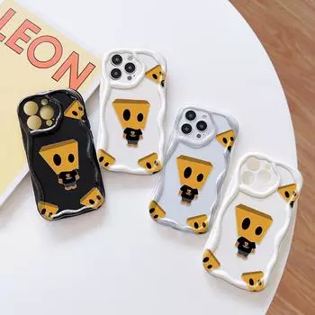 Милый мультяшный узор, кремовая текстура, мягкий силиконовый чехол с волнистыми краями, чехол для телефона для OPPO Reno Realme Realme C65 прозрачный