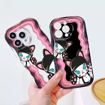 Милый мультяшный узор, кремовая текстура, мягкий силиконовый чехол с волнистыми краями, чехол для телефона Samsung Samsung A15 5G белый