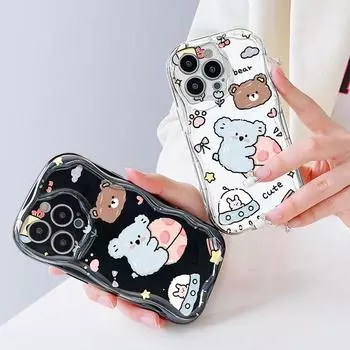 Милый мультяшный узор, кремовая текстура, мягкий силиконовый чехол с волнистыми краями, чехол для телефона для Vivo Vivo Z1 Lite белый