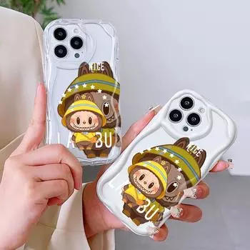 Милый мультяшный узор, кремовая текстура, мягкий силиконовый чехол с волнистыми краями, чехол для телефона Xiaomi Redmi Redmi Note 13 4G чёрный