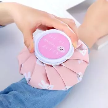 Милый мультяшный узор, пакет со льдом, физическое охлаждение, многоцелевая терапевтическая сумка, холодная и горячая физиотерапевтическая ткань, наполненная водой сумка со льдом