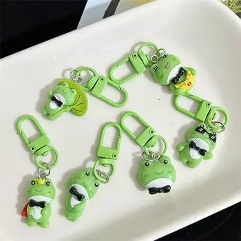 Милый мультяшный зеленый лягушонок брелок милый брелок с животным сумочка подвеска подвески автомобильный ключ аксессуары для девочек ювелирные изделия подарок