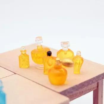 Милый набор из шести флаконов духов-симуляторов, игрушки для кукольного домика, миниатюрные модели, украшения, декор, DIY смоляные аксессуары, игрушки для детского игрового домика