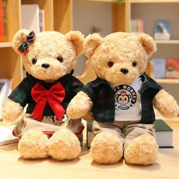 Милый нарядный плюшевый мишка-панда, подушка-обнимашка, подарок на день рождения, Рождество, для девочек, мягкие плюшевые игрушки 55cm 0.4kg