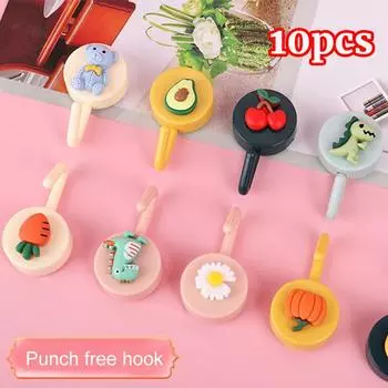 Милый настенный крючок самоклеящийся домашний мультяшный кулон ключ зонтик полотенце колпачок пальто инструмент для ванной настенный крючок