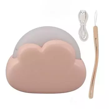 Милый ночник для детей, 2 цвета, регулируемый, USB, перезаряжаемый, мини-светильник для детской кровати, настольный розовый