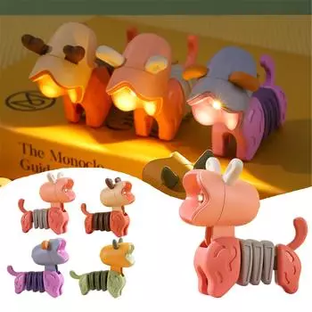 Милый ночник для домашних животных, студенческое общежитие, мини-настольная лампа для чтения, лампа для сна, настольное креативное украшение зелёный