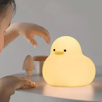 Милый ночник-утка Kawaii LED лампа USB перезаряжаемый ночник комнатный сенсорный ночник защита глаз декомпрессионный артефакт USB Plug