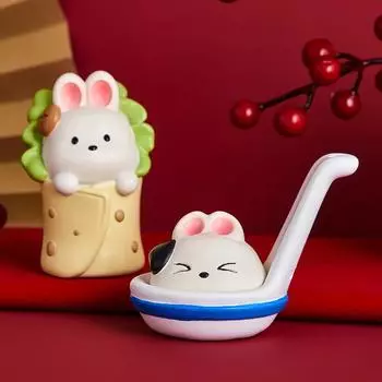 Милый новогодний кролик-пельмень, украшение для офиса, креативные украшения для дома, гостиной, тумбы под телевизор, винного шкафа, безделушки