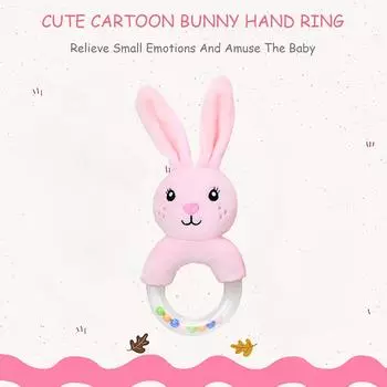 Милый образовательный музыкальный подарок, мультяшный кролик, плюшевая погремушка, детские сенсорные игрушки