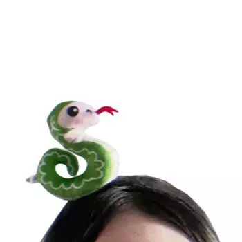 Милый обруч для волос в китайском стиле в стиле года змеи, головной убор со знаком зодиака, головной убор для вечеринки в стиле рейв, ободок для волос унисекс, реквизит для костюма для косплея A1