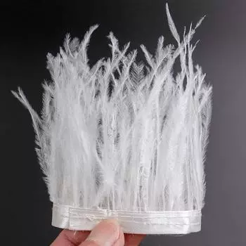 Милый обруч с застежкой на липучке из страусиных перьев, новый детский модный обруч с застежкой из перьев дубильная кора