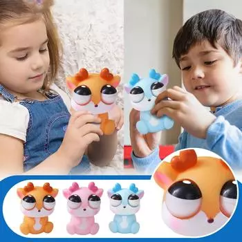 Милый олень декомпрессионный Смотрит Щипок Веселые Причудливые Игрушки Для Выпуска Воздуха One Size розовый