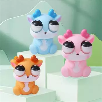 Милый олень декомпрессионный Смотрит Щипок Веселые Причудливые Игрушки Для Выпуска Воздуха One Size розовый