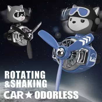 Милый освежитель воздуха Husky Pilot - вращающийся пропеллер с воздушным потоком и возможностью создания аромата своими руками Hacker Bear