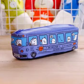 Милый пенал для детей, девочек, мальчиков, пенал, кавайная ручка, пенал, сумка, держатель для школьников One Size темно-синий