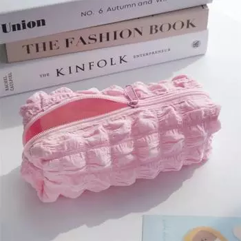 Милый пенал Puffs сумка для девочек и мальчиков Kawaii канцелярская сумка для ручек коробка большой емкости для школьников принадлежности для возвращения в школу розовый